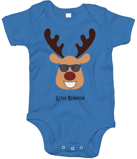 Little Reindeer (blue glasses) Babygro