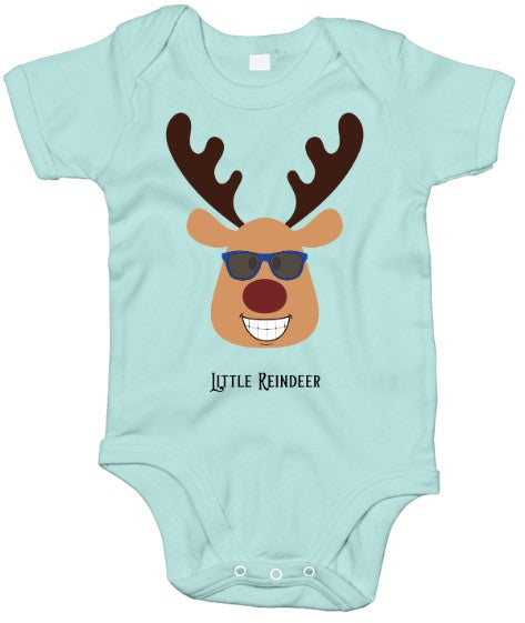 Little Reindeer (blue glasses) Babygro