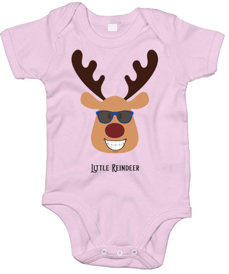 Little Reindeer (blue glasses) Babygro