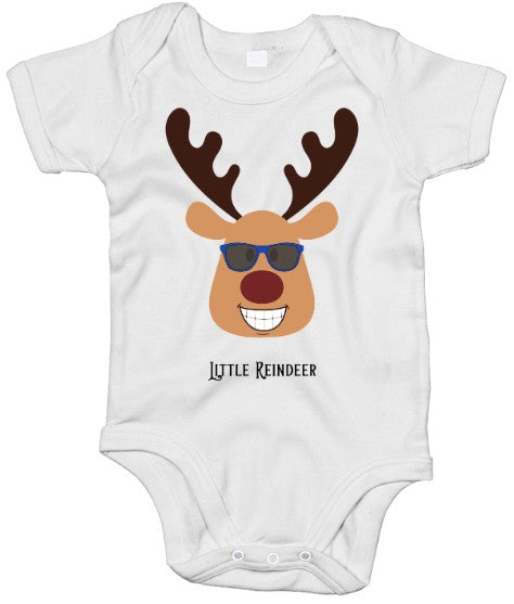 Little Reindeer (blue glasses) Babygro