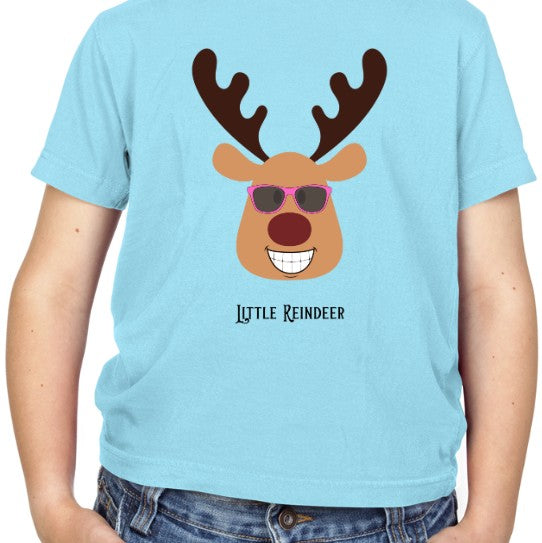 Little Reindeer T-Shirt (Child) Pink Glasses