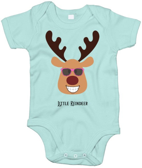 Little Reindeer (pink glasses) Babygro