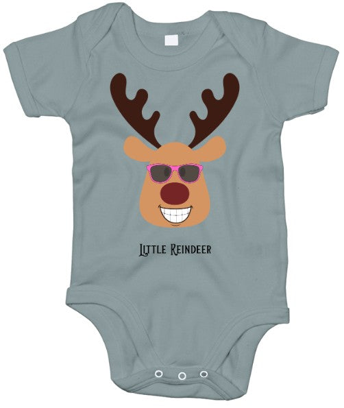Little Reindeer (pink glasses) Babygro